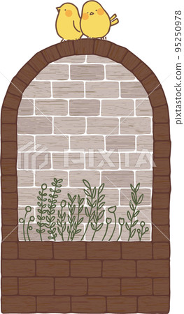 古色古香的磚框 95250978