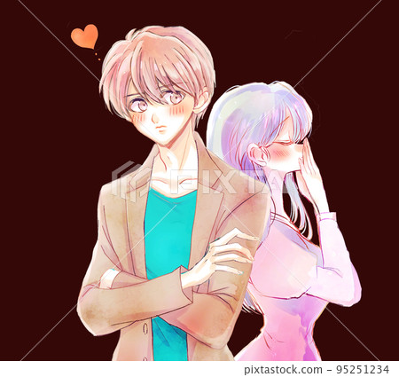 Unrequited love man and woman Unrequited love man and woman 95251234