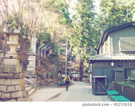 A healing path surrounded by history and greenery in front of Takaosan Yakuoin Temple A healing path surrounded by history and greenery in front of Takaosan Yakuoin Temple 95253018