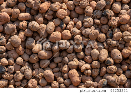 Expanded clay aggregate texture background 95253231