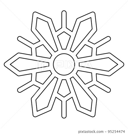 Coloring page with Snowflake for kids Coloring page with Snowflake for kids 95254474
