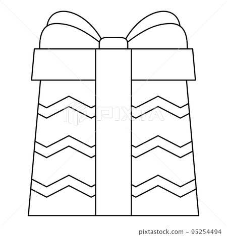 Coloring page with Gift box for kids 95254494