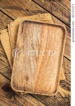Empty rustic wood cutting board texture, healthy cooking background. Wooden background. Top view. Copy space Empty rustic wood cutting board texture, healthy cooking background. Wooden background. Top view. Copy space 95255871