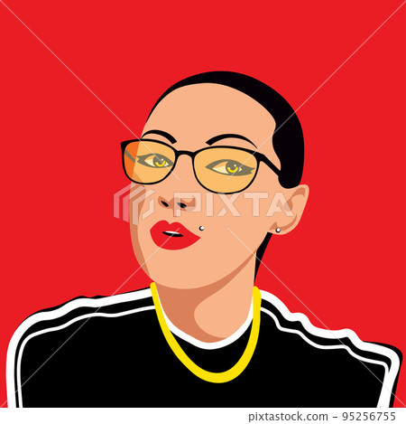 Young girl teen in sunglasses cartoon character vector illustration Young girl teen in sunglasses cartoon character vector illustration 95256755