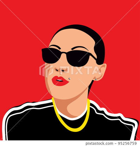 Young girl teen in sunglasses cartoon character vector illustration Young girl teen in sunglasses cartoon character vector illustration 95256759