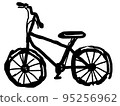 簡單時尚的自行車剪影 95256962
