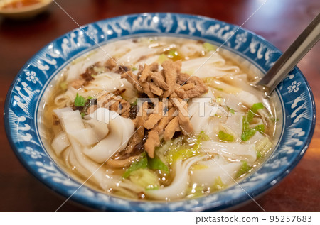 taiwanese hakka flat noodles taiwanese hakka flat noodles 95257683