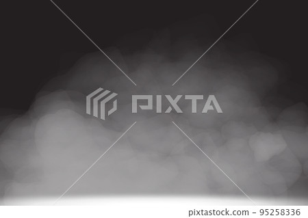 Fog or smoke isolated transparent special effect. White vector background of cloudiness, fog or smog. Vector illustration. 95258336