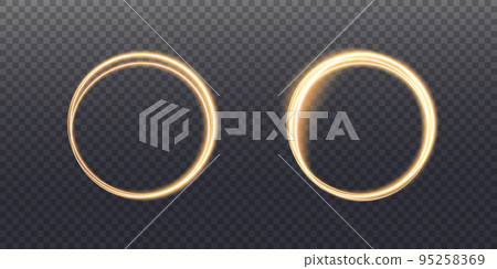 Luminous white lines of speed. Light glowing effect. Abstract motion lines. Light trail wave, fire path trace line, car lights, optic fiber and incandescence curve twirl png. 95258369