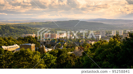 Panorama of Pyatigorsk in summer, Russia. Landscape of Stavropol Krai 95258841