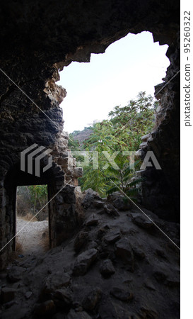 Scenic old ruins of deserted Lifta village near Jerusalem, Israel. 95260322