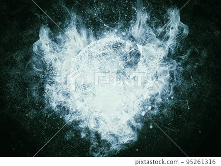 3d illustration of an exploding sphere 3d illustration of an exploding sphere 95261316