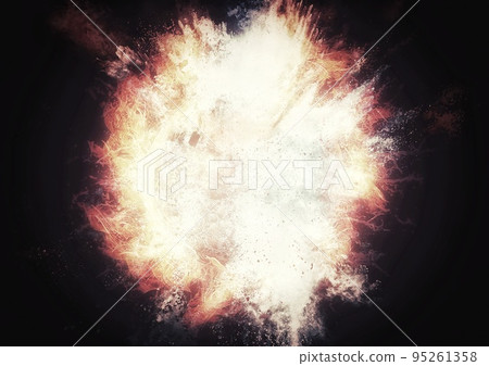 3d illustration of an exploding sphere 3d illustration of an exploding sphere 95261358
