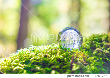 earth in a glass ball 95261736
