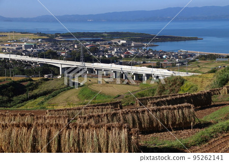 West Kyushu Shinkansen Kamome in autumn in Omura city: N700S series 95262141