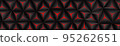 Black polygon red light futuristic technology banner design Vector illustration abstract background 95262651