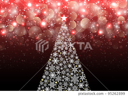 Christmas tree illumination background frame red 95262899