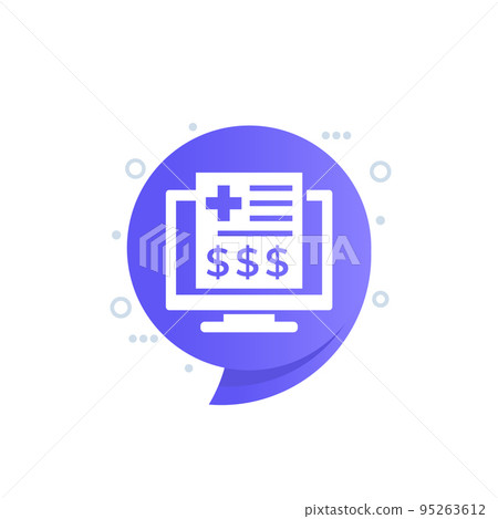 medical bill, payment icon, vector 95263612