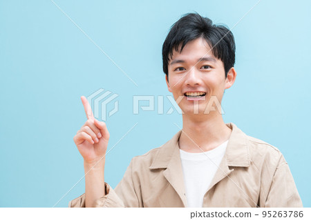 young man pointing young man pointing 95263786