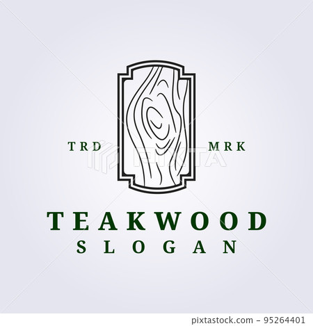 line texture of teakwood logo vector illustration design 95264401