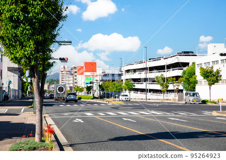 Looking north from Ujinahigashimachi towards Minamimachi and Deshiomachi. Mazda factories are on the right. Hiroshima Looking north from Ujinahigashimachi towards Minamimachi and Deshiomachi. Mazda factories are on the right. Hiroshima 95264923