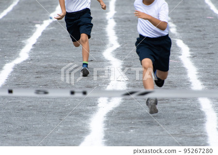 foot race and goal foot race and goal 95267280