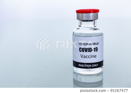 Vaccine bottle for vaccination against coronavirus or covid-19 Vaccine bottle for vaccination against coronavirus or covid-19 95267477