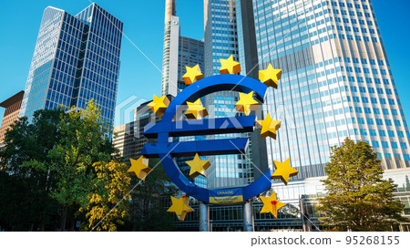 The Euro-Skulptur in Frankfurt downtown, Germany The Euro-Skulptur in Frankfurt downtown, Germany 95268155