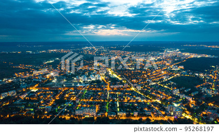 Aerial drone view of Chisinau at evening, Moldova Aerial drone view of Chisinau at evening, Moldova 95268197