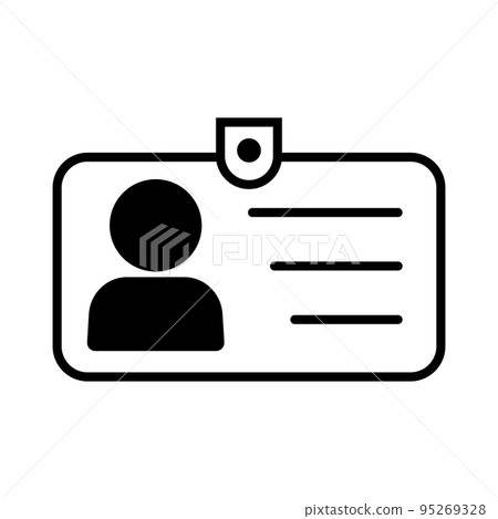 name tag icon. person's identification card. vector. 95269328