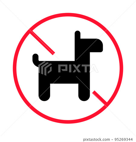 No animals allowed. animal restrictions. vector. 95269344