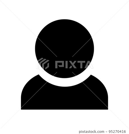 person silhouette icon. anonymous person. vector. 95270416