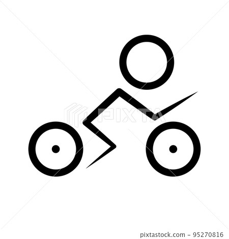Modern bicycle or bicycle race logo. vector. 95270816