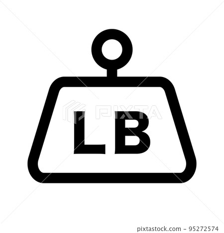 Pound weights icon. LB icon. vector. Pound weights icon. LB icon. vector. 95272574