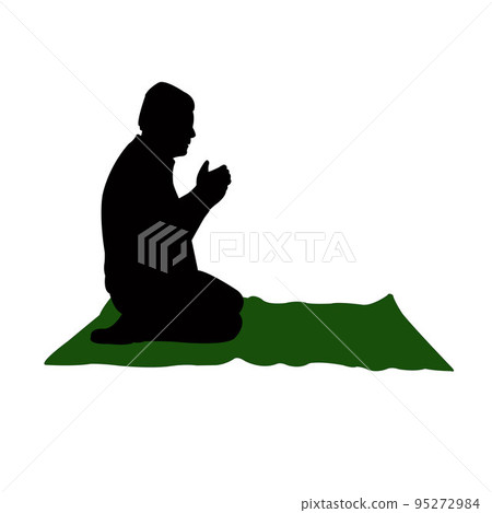 a man praying body silhouette vector a man praying body silhouette vector 95272984