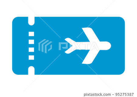 機票圖標。飛機票。出國旅遊的旅遊票。向量。 95275387