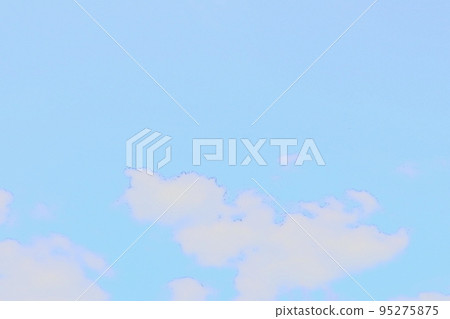 水彩風格的藍天和雲彩 95275875