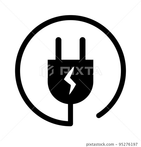 charging plug. Outlet while charging. vector. 95276197