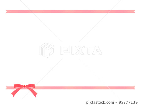 水彩風格絲帶框架材料 水彩風格絲帶框架材料 95277139