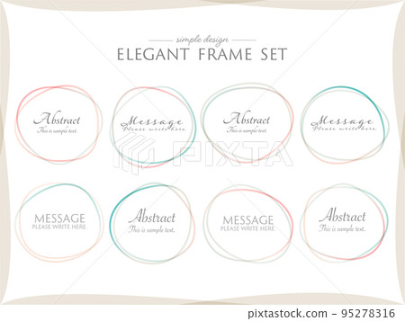 優雅的圓形線框套裝 優雅的圓形線框套裝 95278316