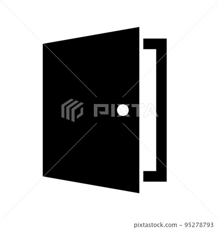 Open door silhouette icon. entrance. vector. 95278793