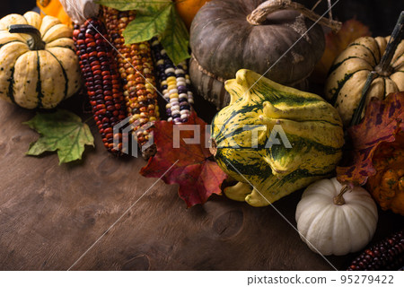Autumn still life with pumpkin 95279422
