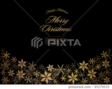 冬季賀卡的雪花框架黑色背景 95279533