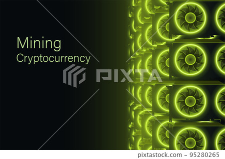 gpu in big group for mining crypto 95280265