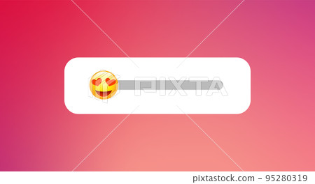 Answer slider. Stories emotion poll template. Vector story ui app concept Answer slider. Stories emotion poll template. Vector story ui app concept 95280319