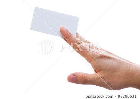 empty card in a hand 95280631