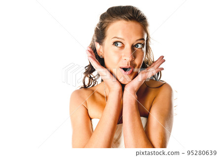 surprised bride surprised bride 95280639