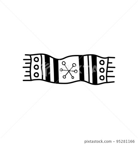 Christmas line icon from the Christmas camping series. Happy Holidays symbol and elements. Stock winter vector. Scarf 95281166