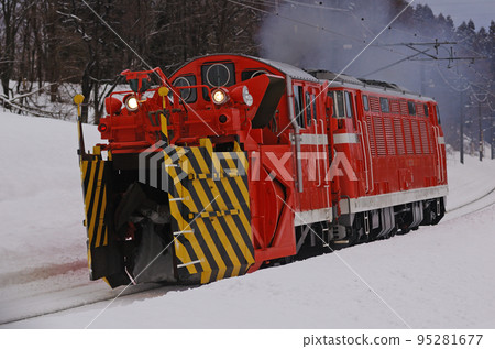 Shinetsu Main Line Arai-Nihongi JR East DD53-2 (Nagaoka) Special Snow Plow Train Tokusetsu 95281677