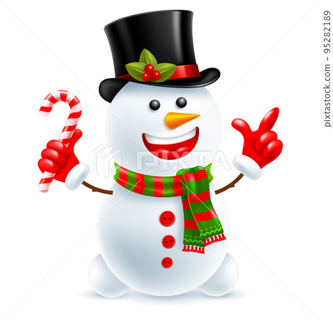 Christmas Snowman Character 95282189